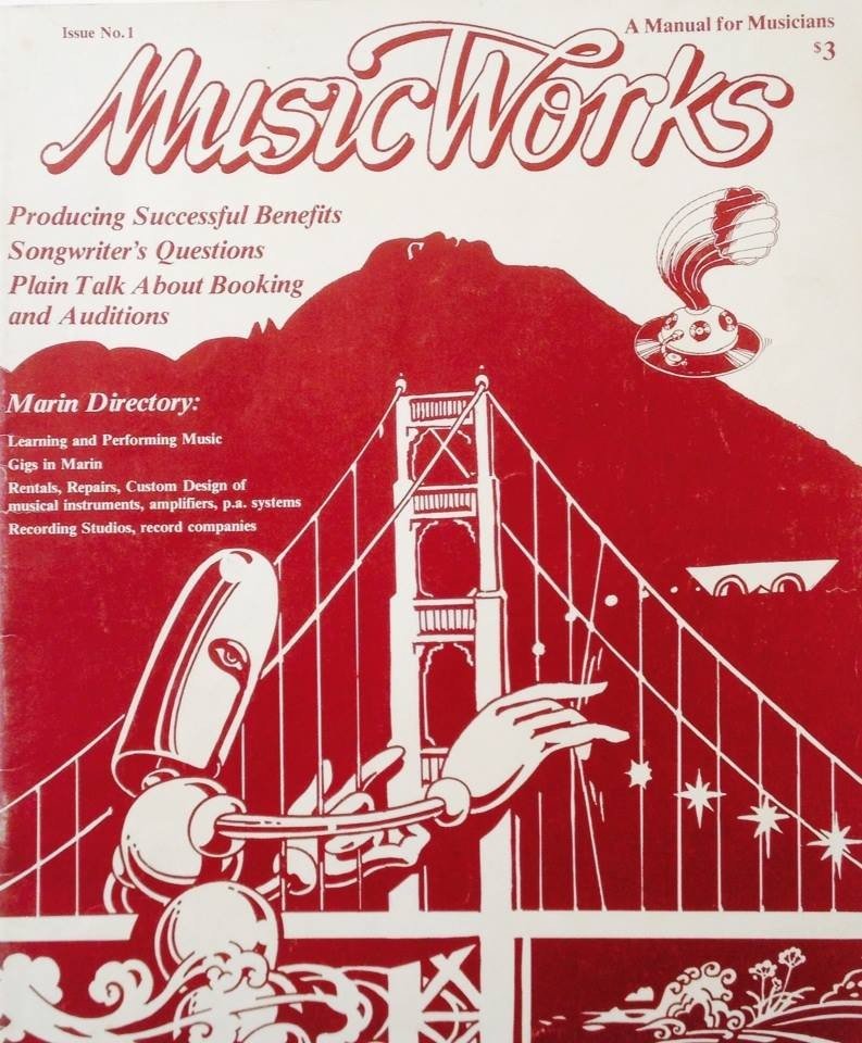 In 1975, Diane Rapaport, formerly Bill Graham's 'quiet music' manager, and I published, “Music Works”, a manual for musicians. I drew the cover and all of the ads, with a theme of Venusians landing and taking over the music biz.