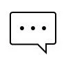 Speech bubble icon with three dots inside