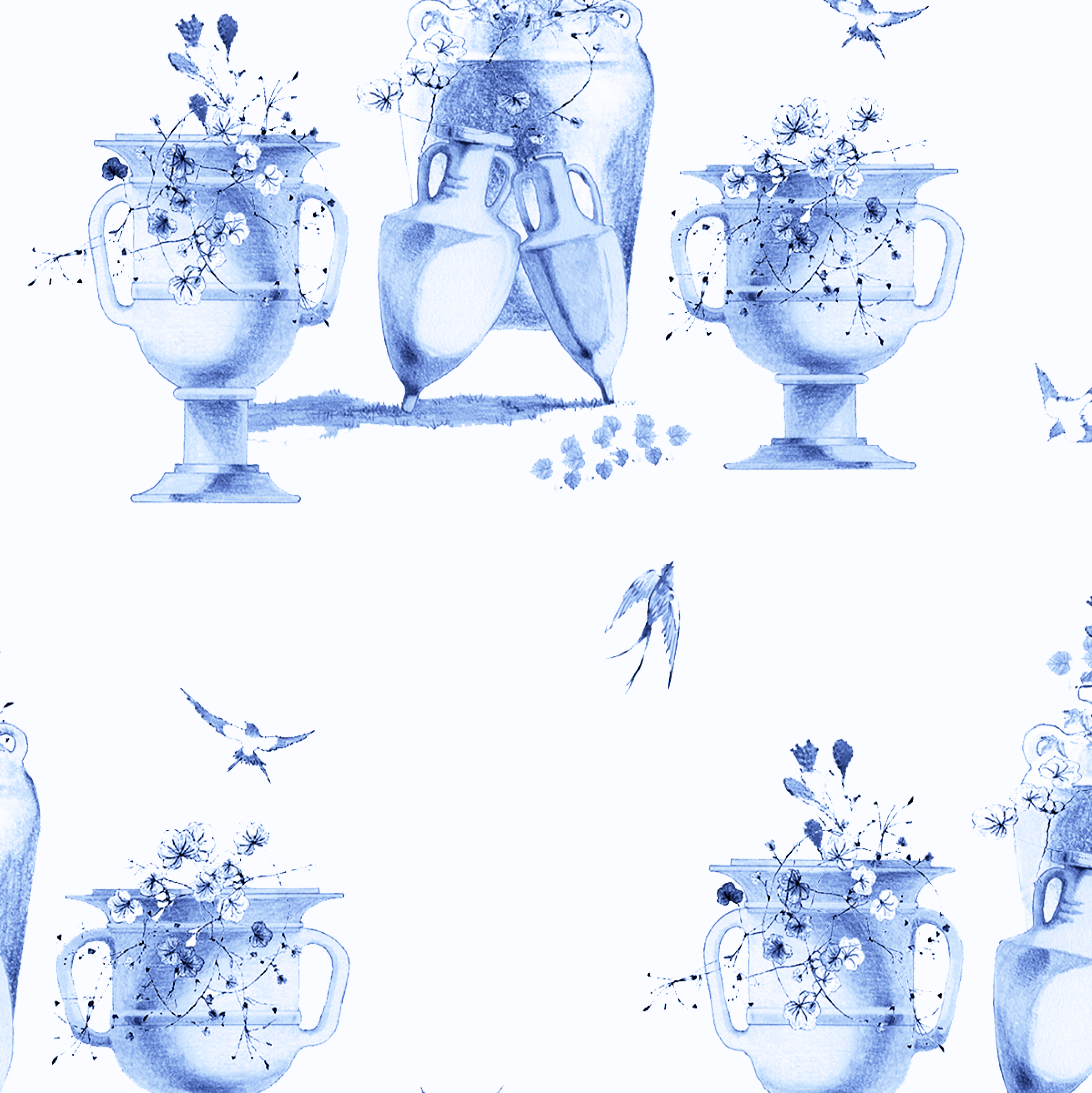 Pots & Swallows (6 Colors)
