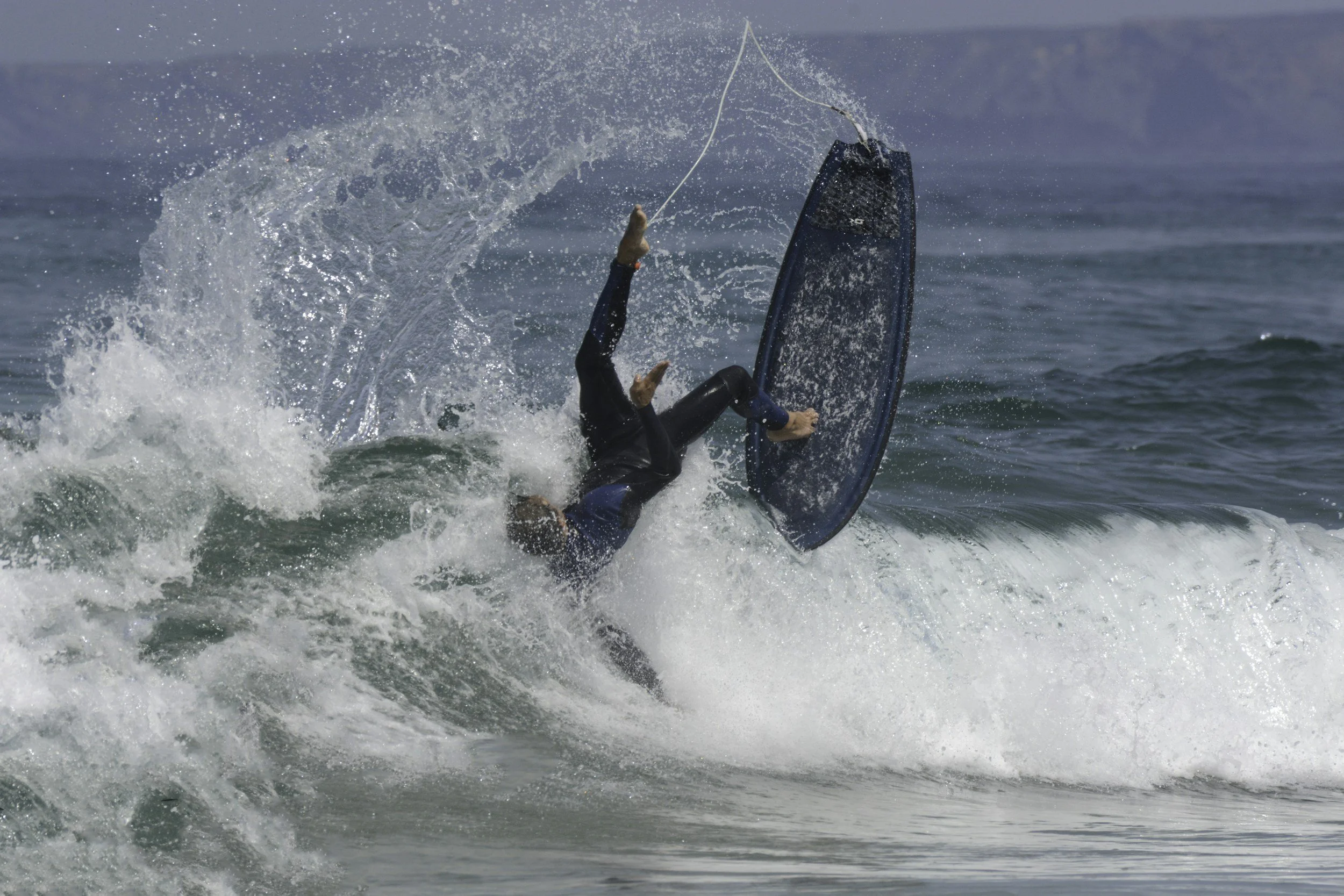 Surfing on the western Algarve coast, close to the retreat