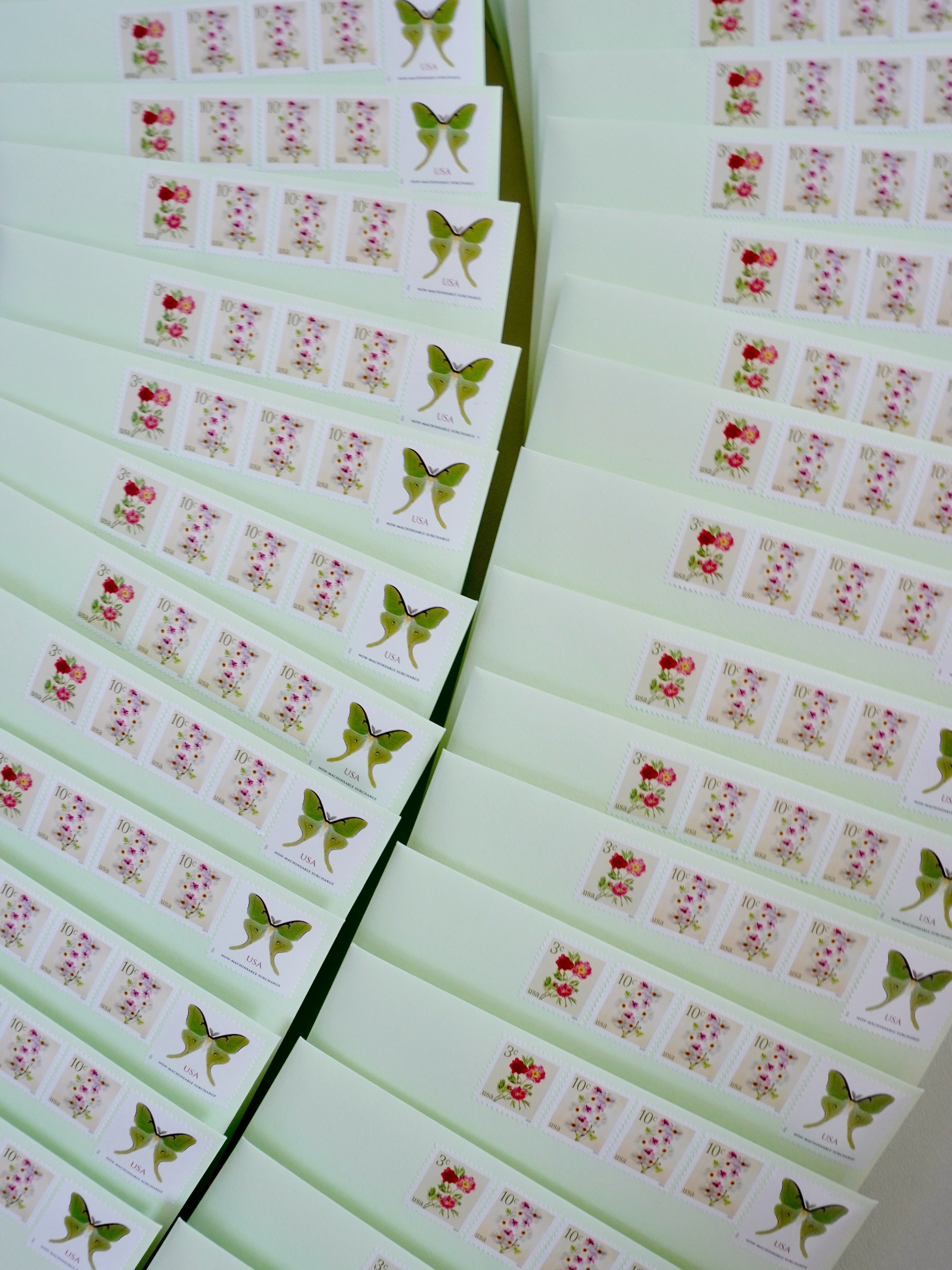 No invitation suite is complete without a fun stamp collection. We love a colorful envelope paired with beautiful stamps that add one more little detail to the suite.

custom wedding stationery | Wedding save the dates | 2027 bride | unique wedding s