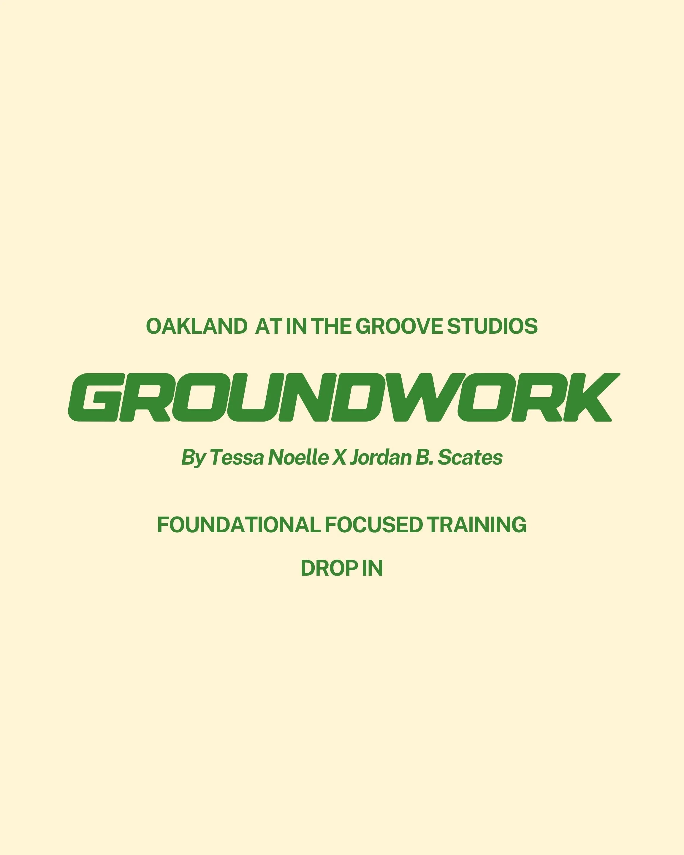 GROUNDWORK TRAINING DROP IN