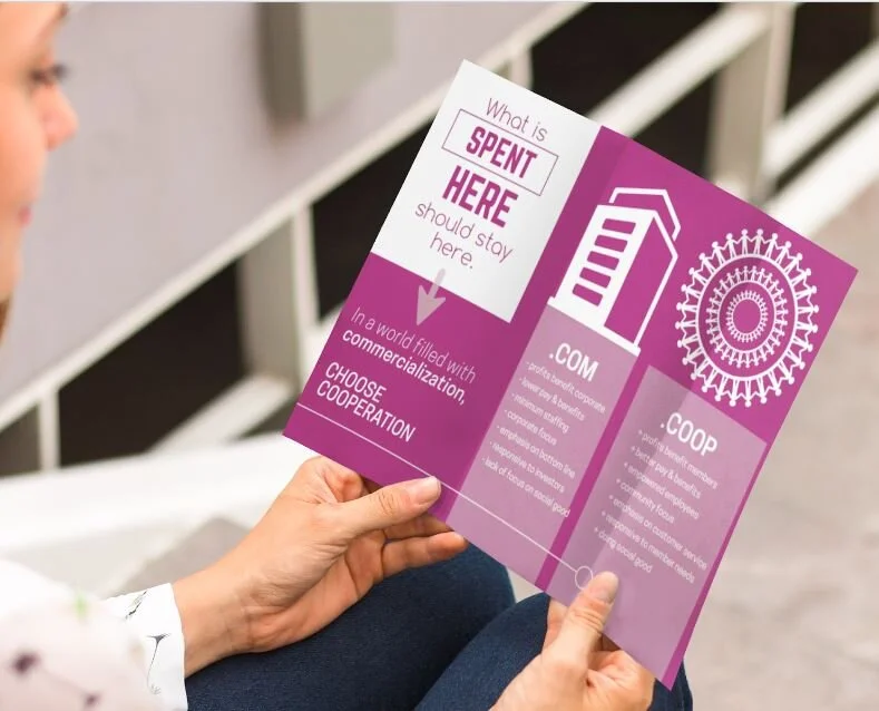 Brochures for distribution to small businesses in partnership with .coop and ICANN