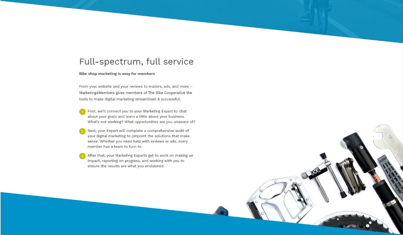 Sample copy from TBC's member recruitment website