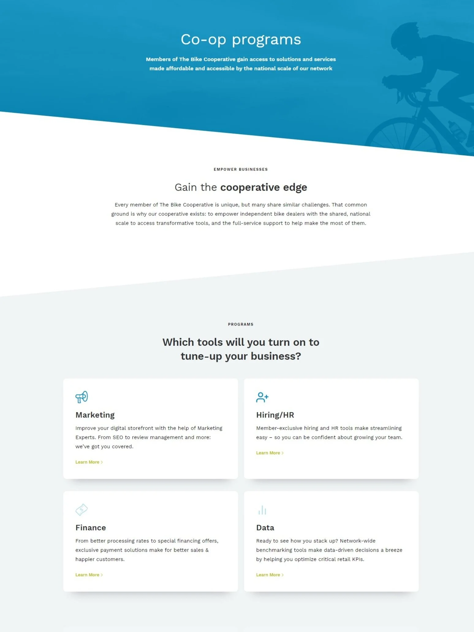 Sample copy from TBC's public, member recruitment website