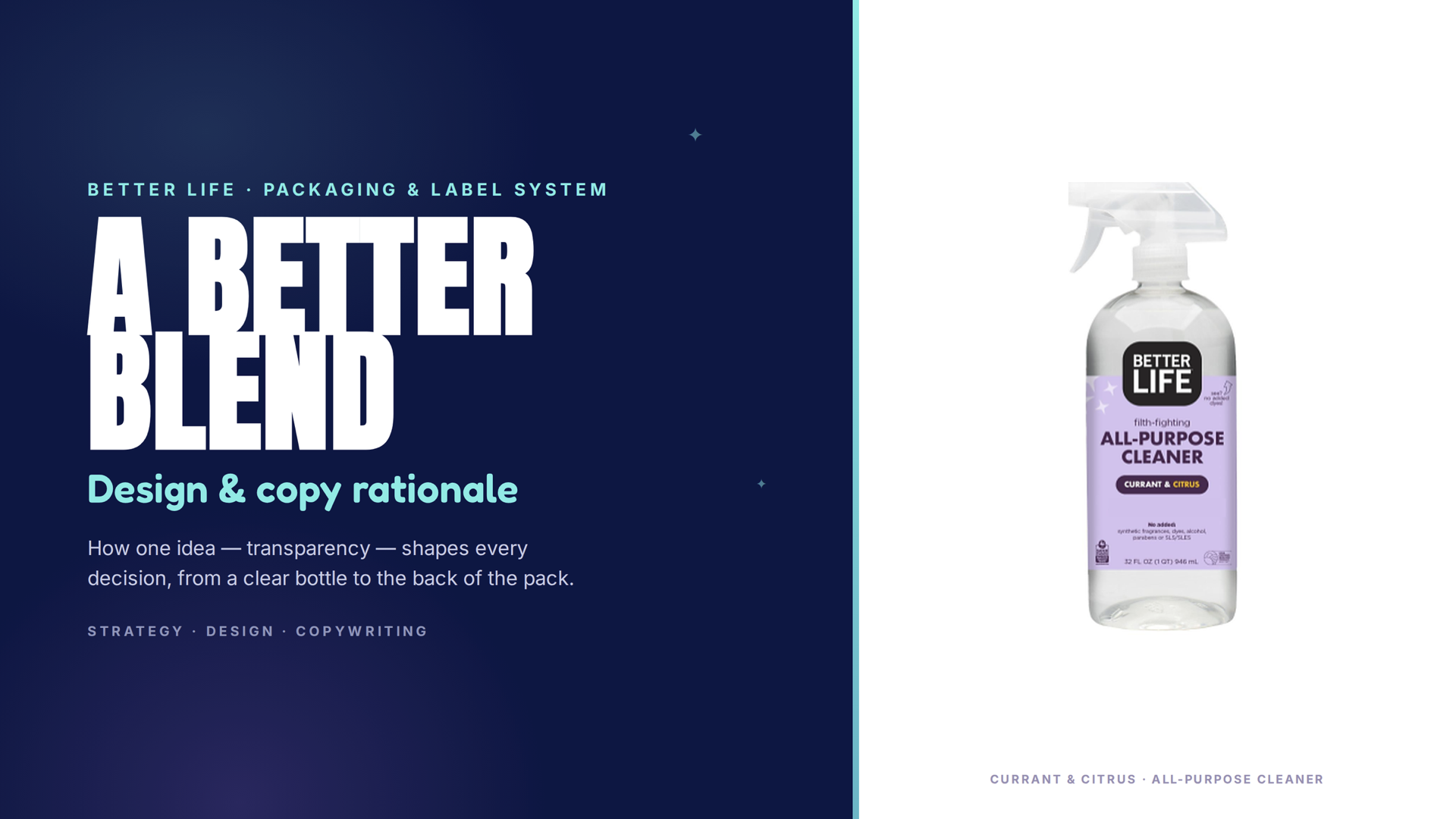 See the rationale behind the re-brand and "retail readiness" updates for the Better Life brand.