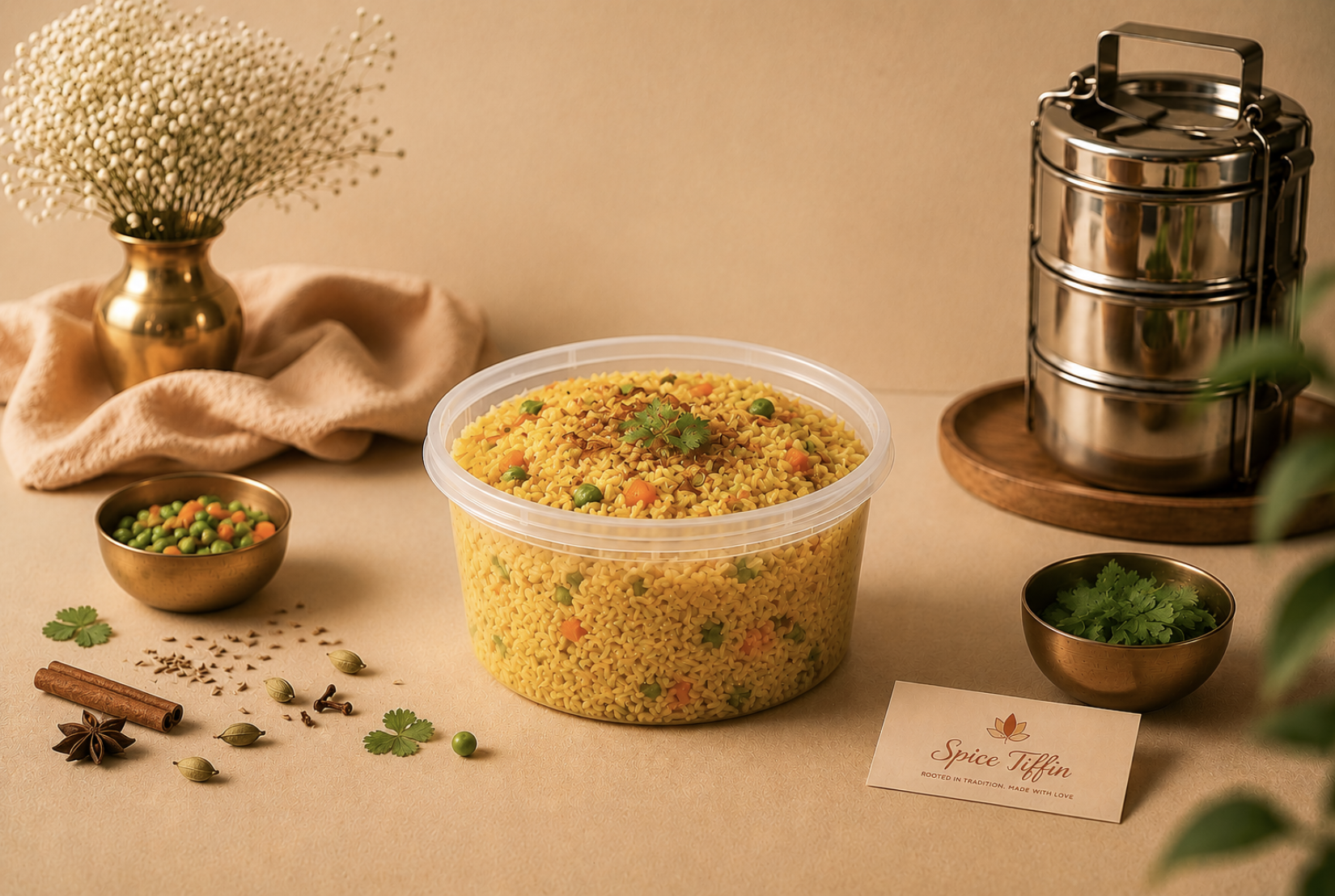Spiced Infused Rice with Veggies