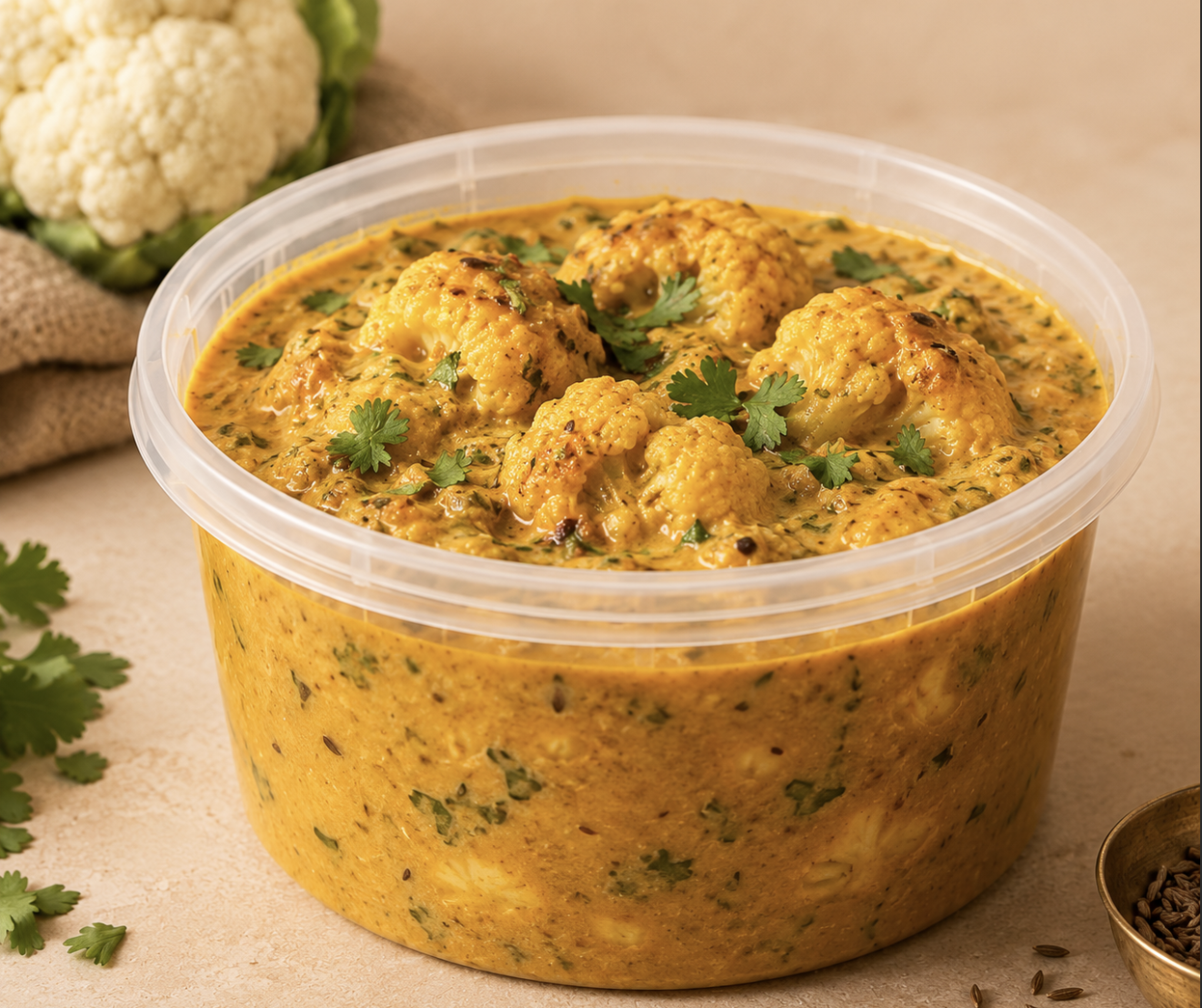 Coconut infused cauliflower and potatoes