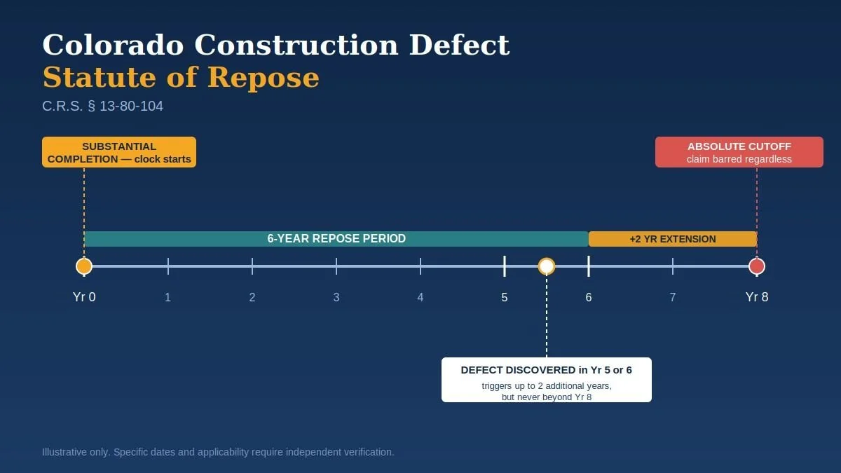 The Clock on Colorado Construction Defect Claims Runs out Faster Than Most Owners Think