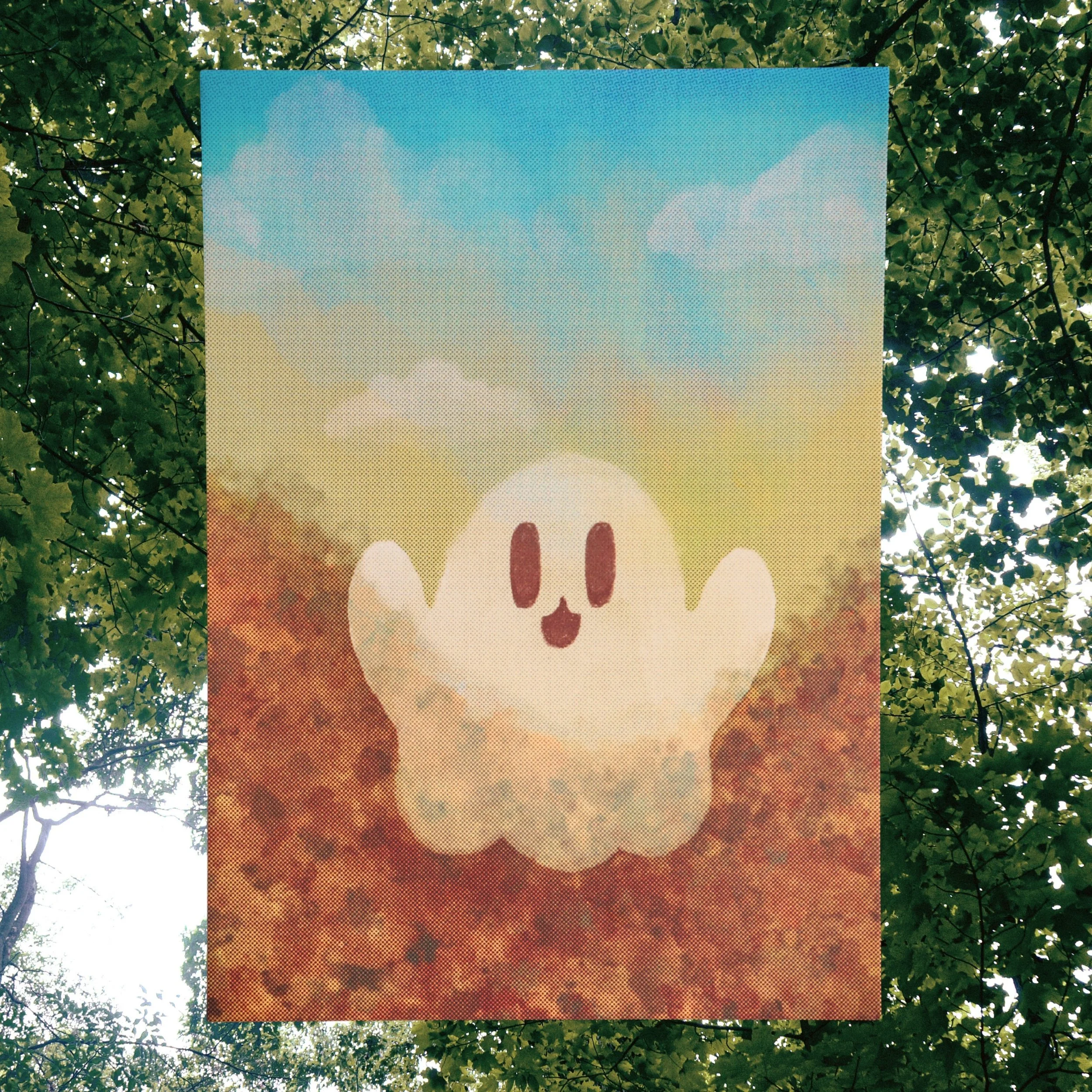 Autumn/Fall Ghostie Medium Print