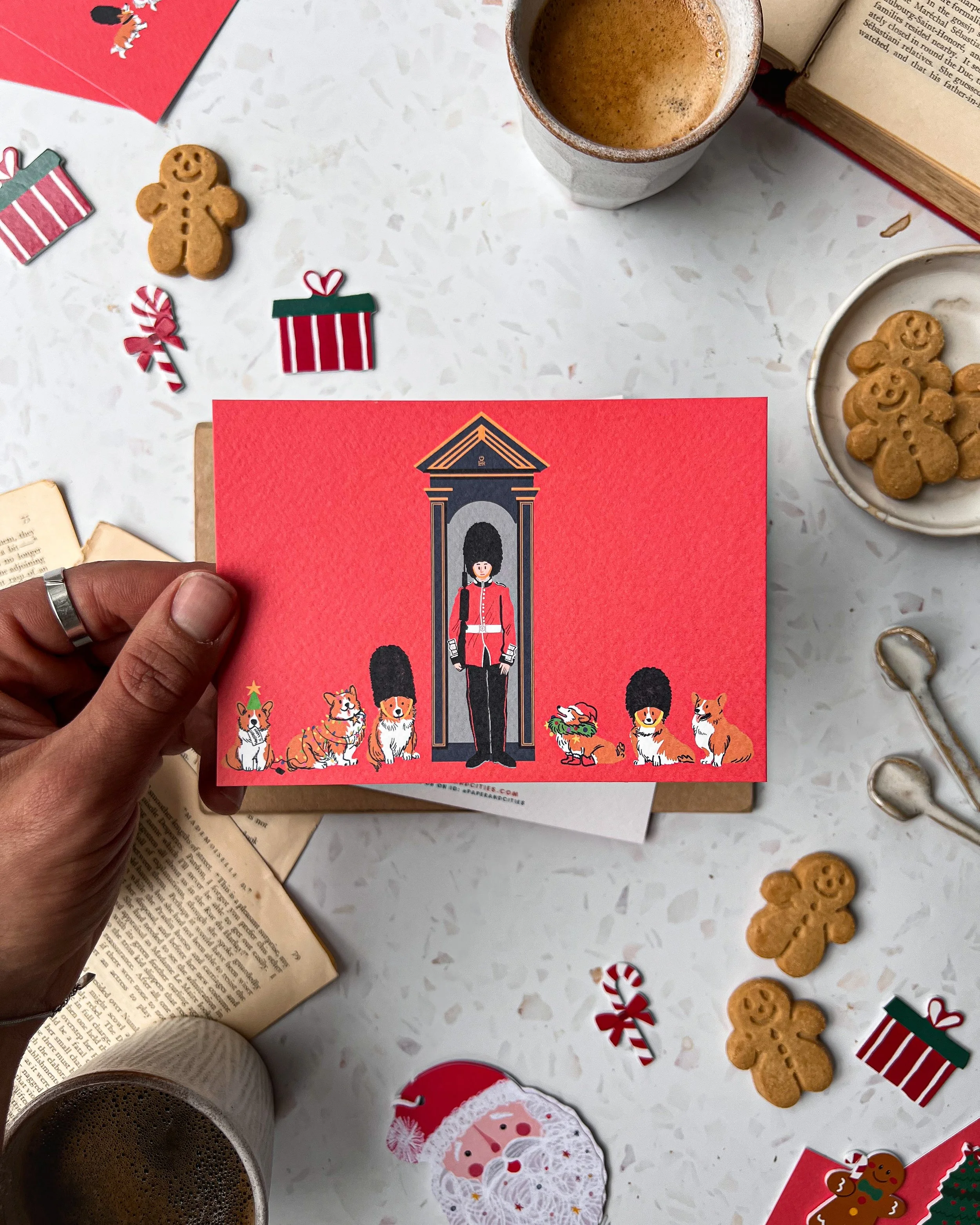 Christmas Corgis Postcard