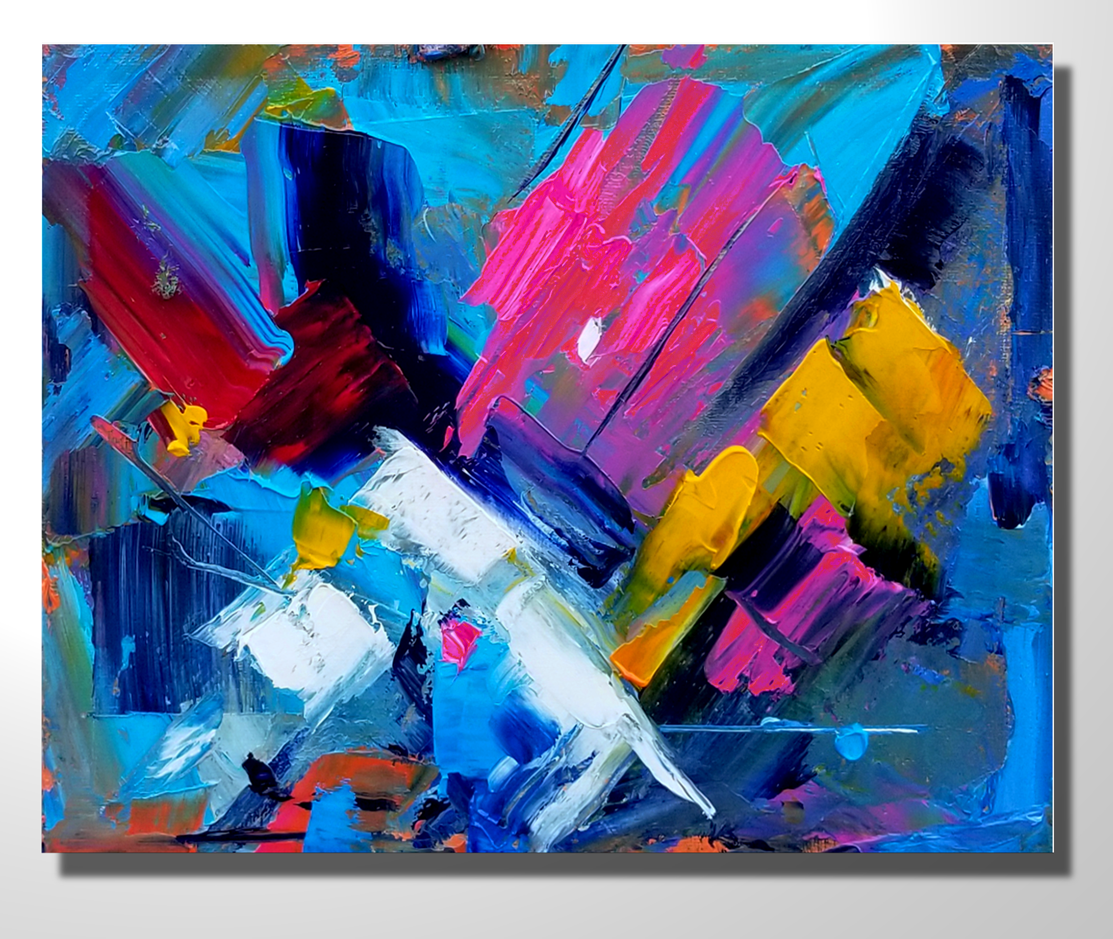 Vivid Horizons Abstract Oil Painting