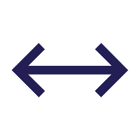 Double-headed arrow symbol pointing both left and right