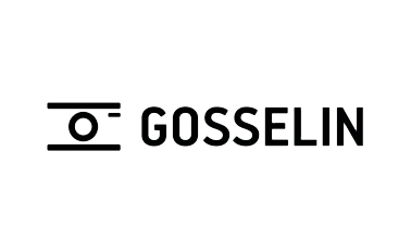 Gosselin logo with stylized eye symbol