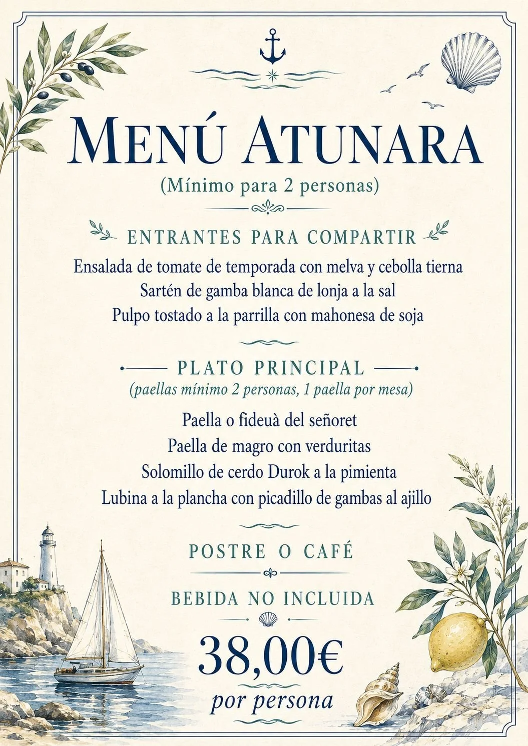 Menu Atunara