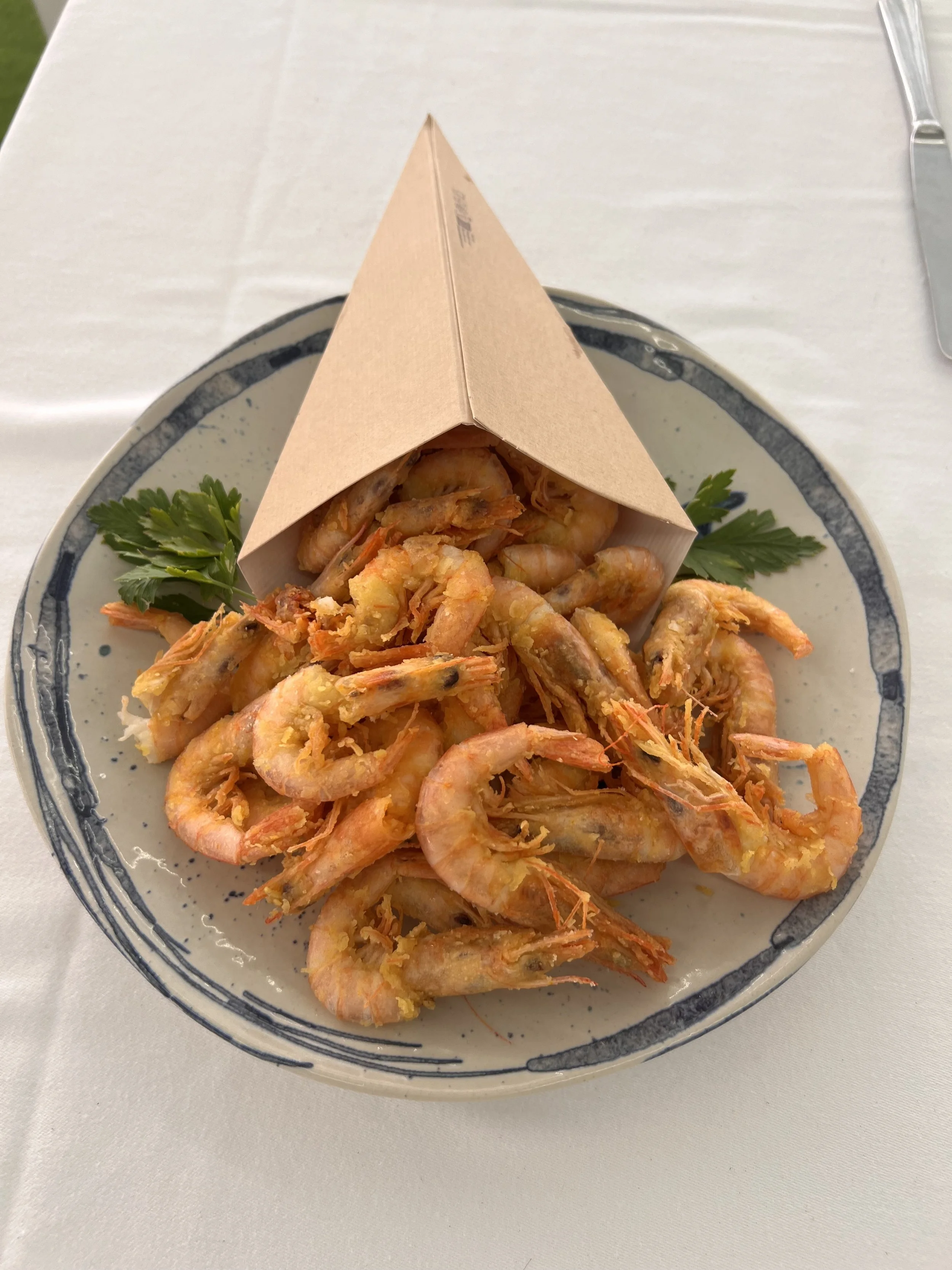 Cucurucho de gamba blanca