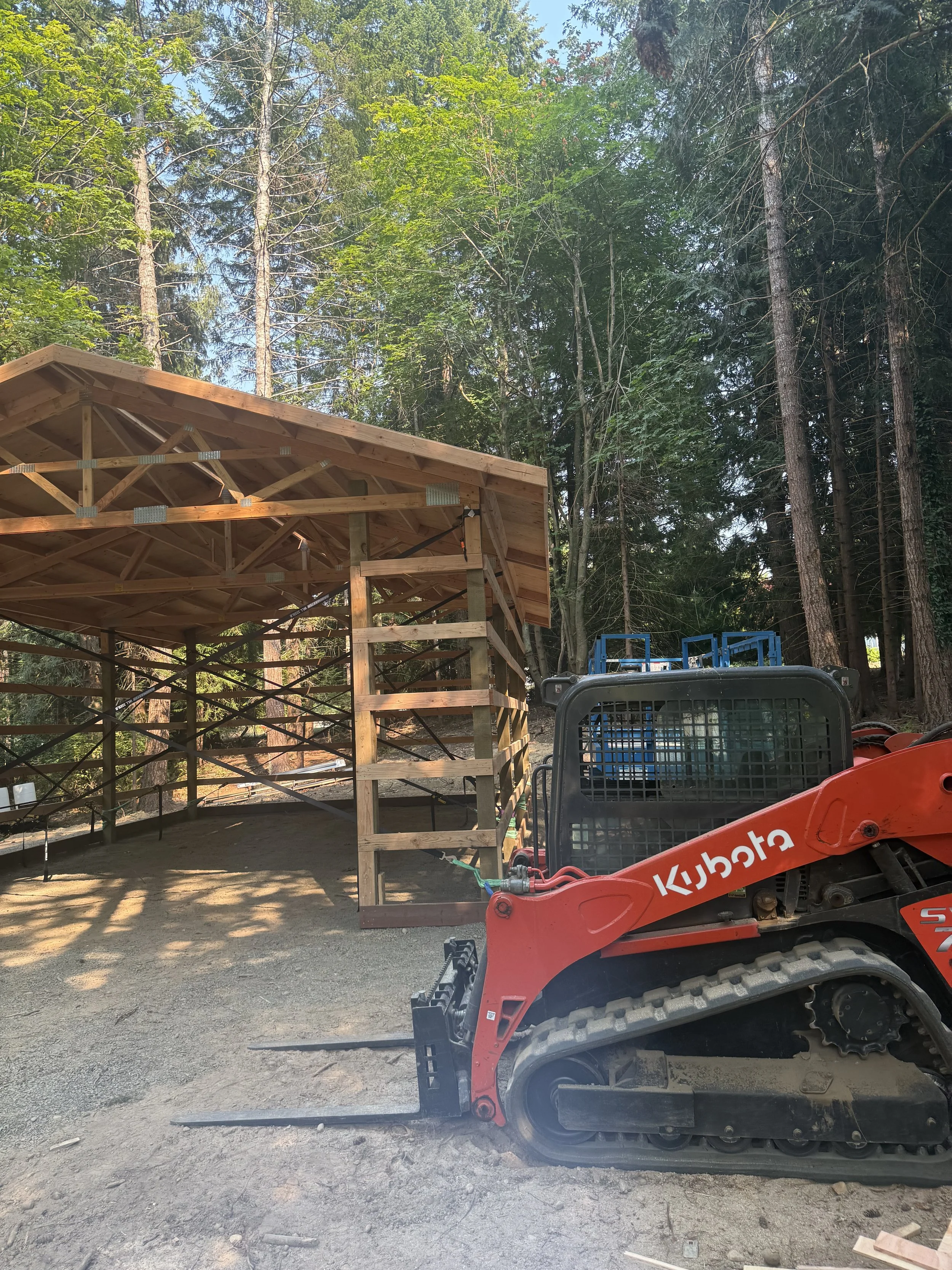 Excavation project and custom structure build in Union, WA