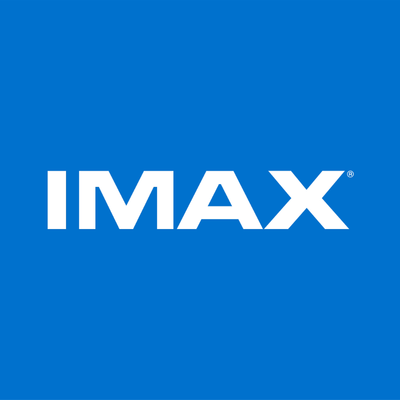 IMAX logo in blue text on a white background.