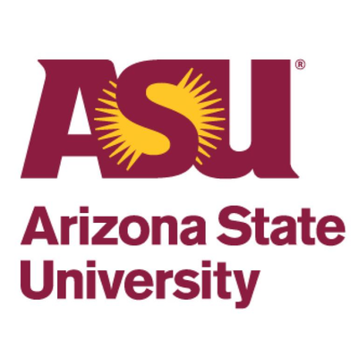 Arizona State University logo with maroon and gold colors