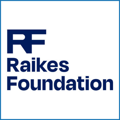 White letters 'RF' on a dark blue background.