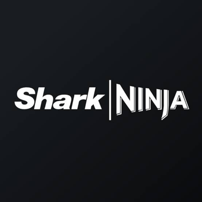Text reading 'Shark Ninja' in black font on a white background