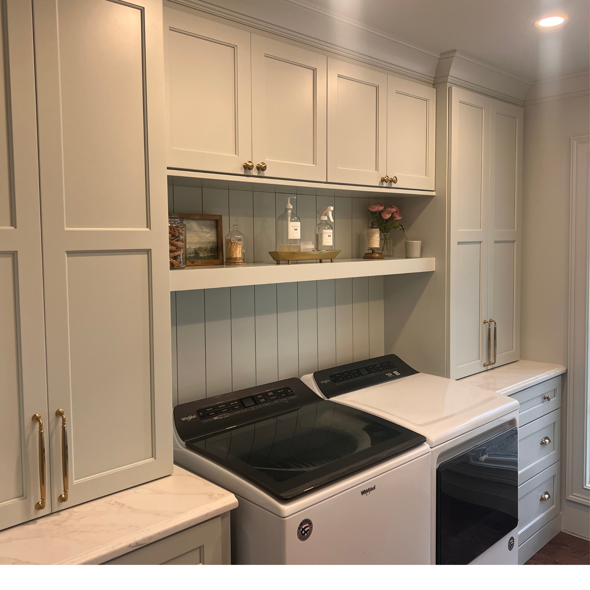 Custom laundry room cabinetry designed for organization and everyday living in Michigan