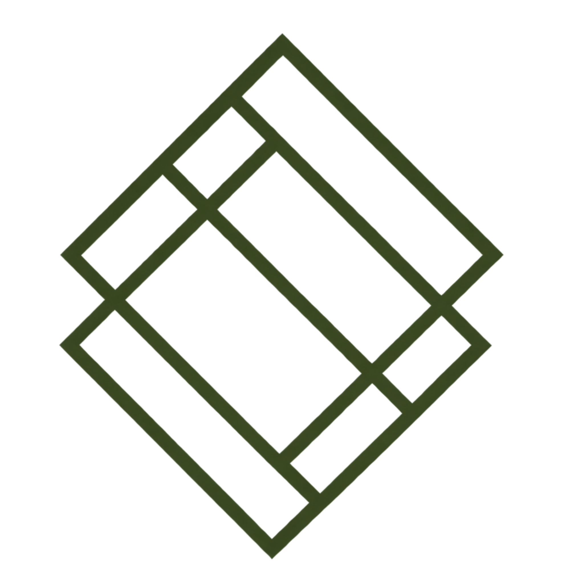 A digital illustration of a green icon with multiple layers and outlines.