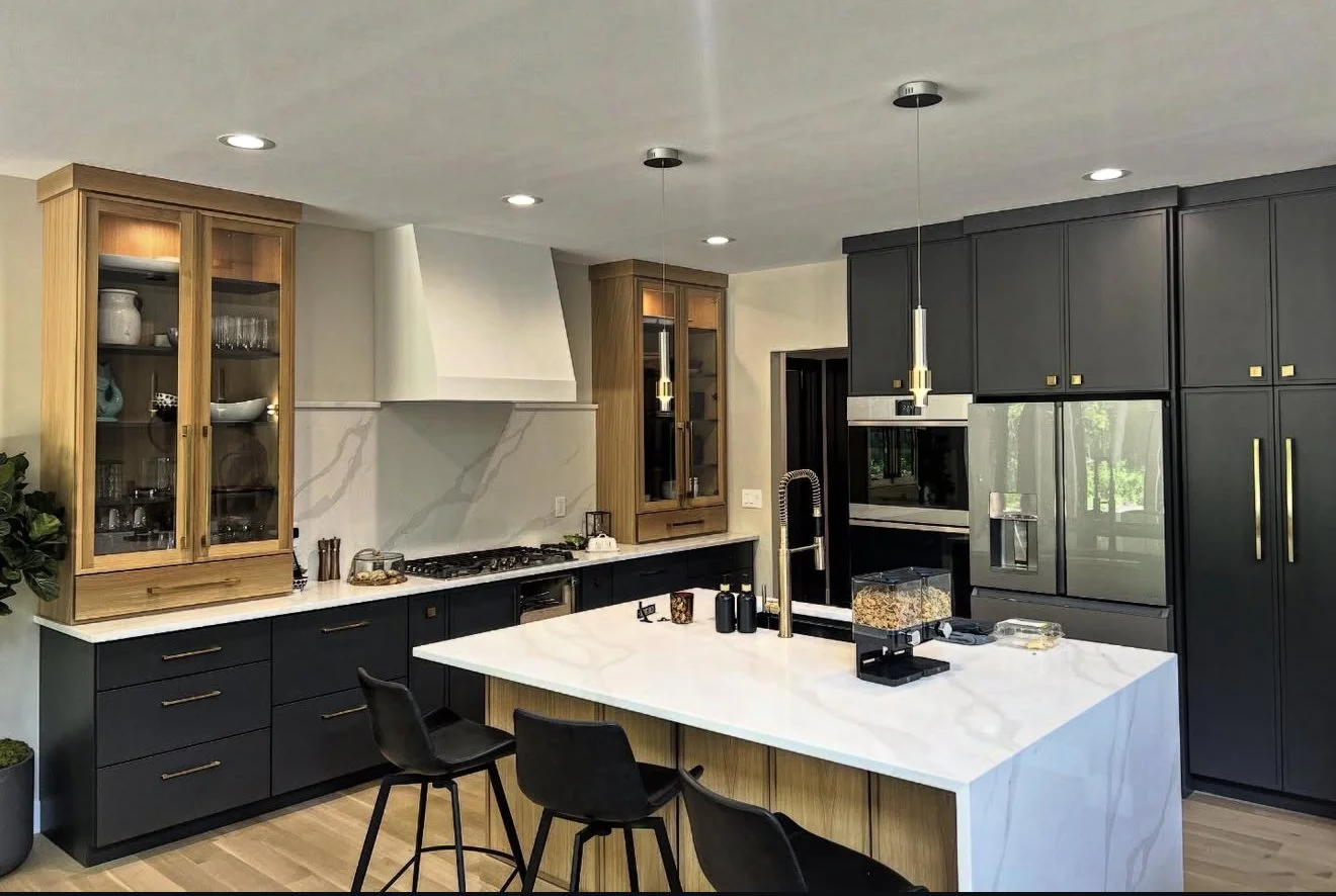 Custom kitchen renovation with two-tone cabinetry in Lake Orion, Michigan