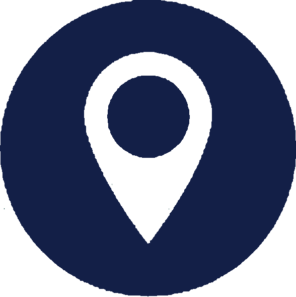A location symbol in a blue circle representing the address of Rodriguez and Else.