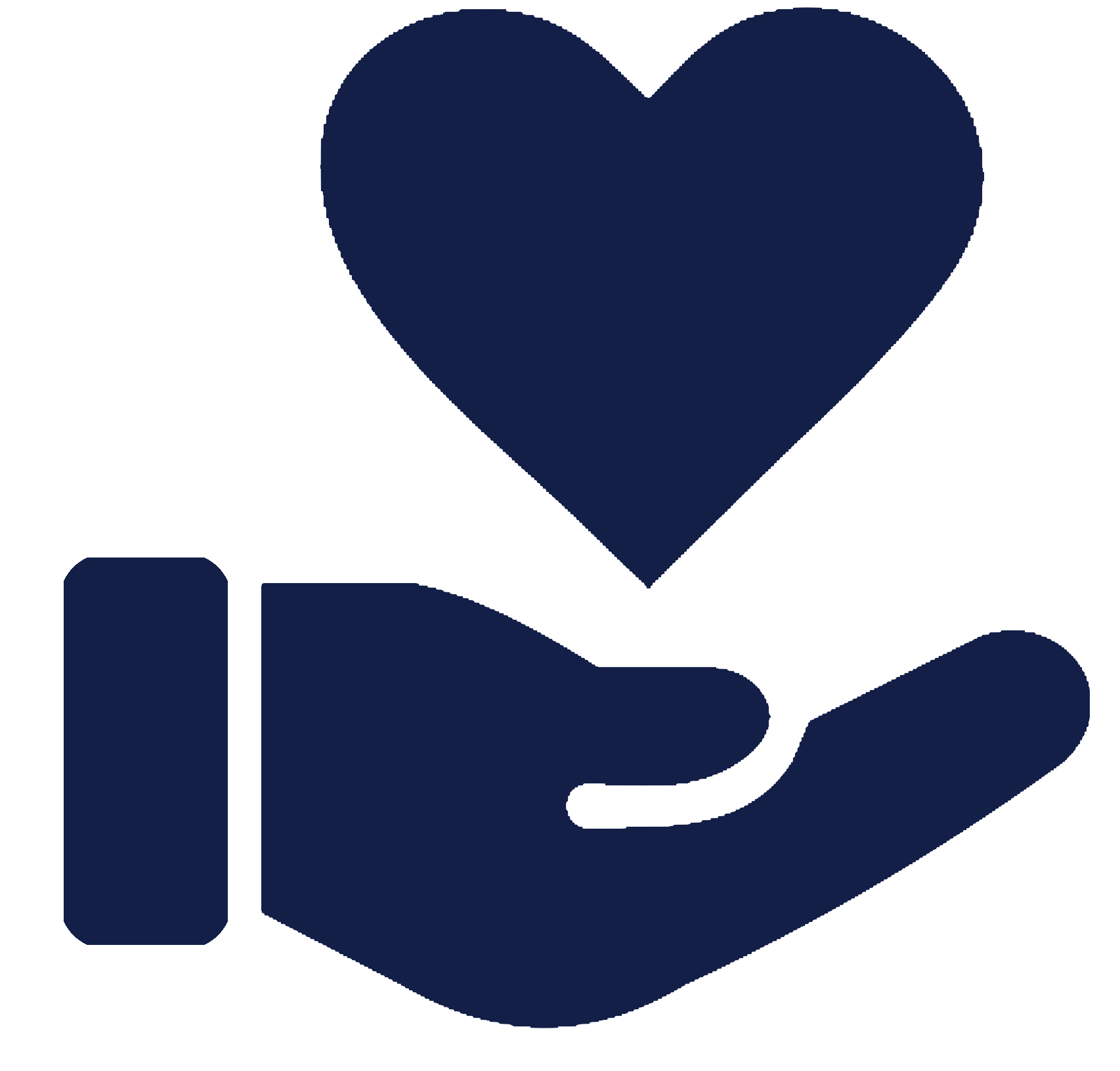 An image of an open hand and a heart representing elder law.