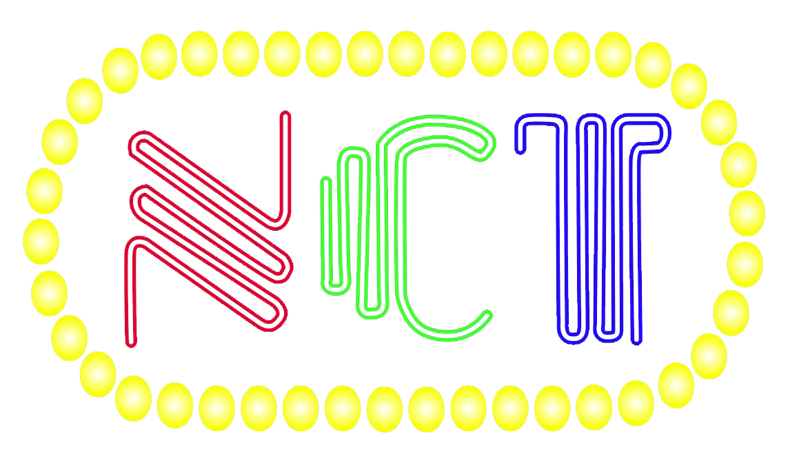 Colorful neon sign with the word 'LUCK' and a horseshoe, outlined with yellow bulbs