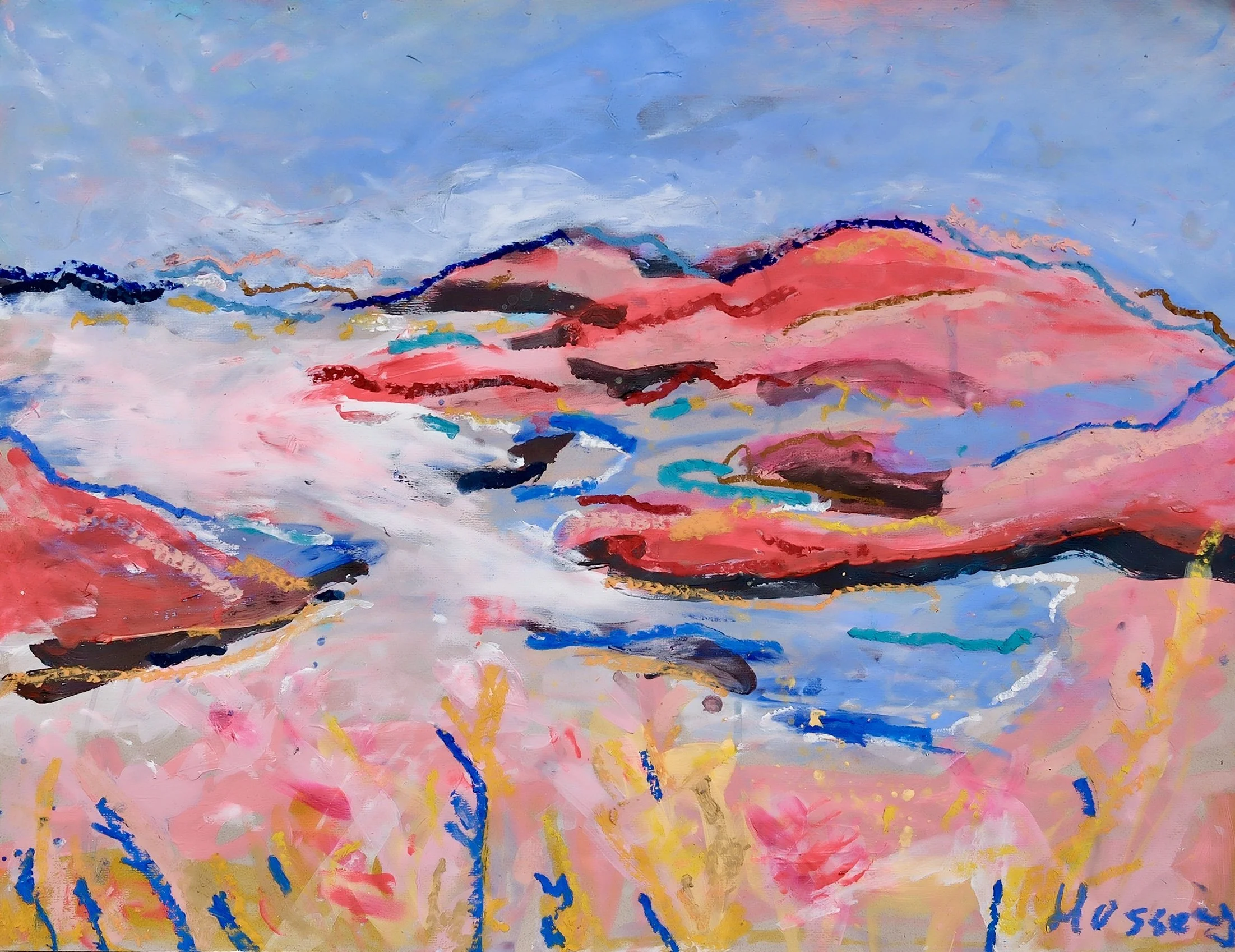 SOLD ON SCILLY - £100.00, Star Castle View, 2025, 50x65cm, Paperwork, Unframed.jpg