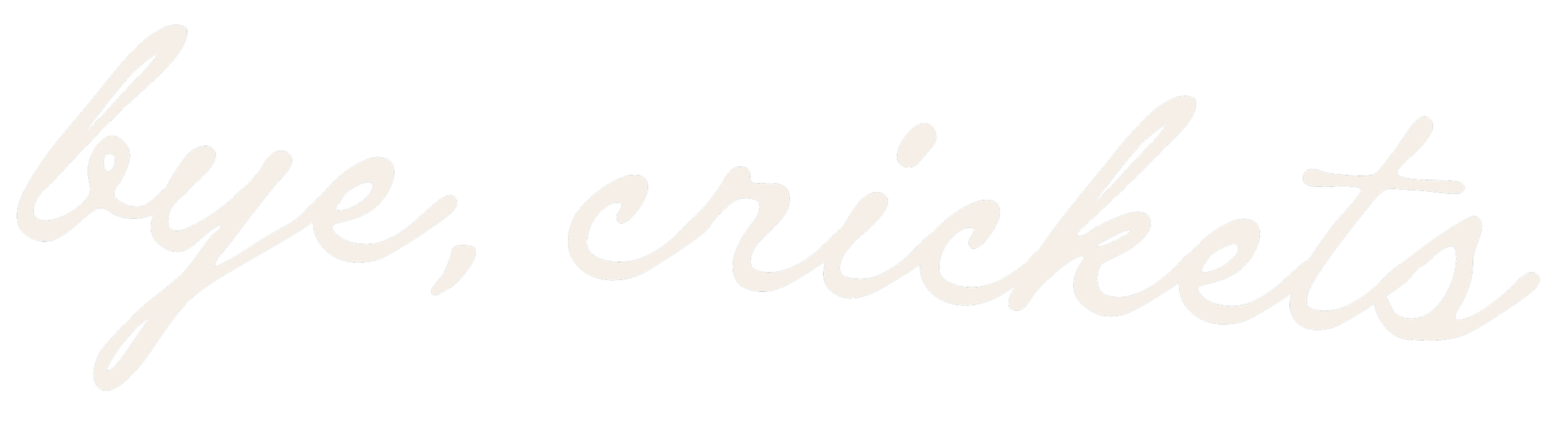 Text in cursive script reads 'bye, chicks' on a black background.