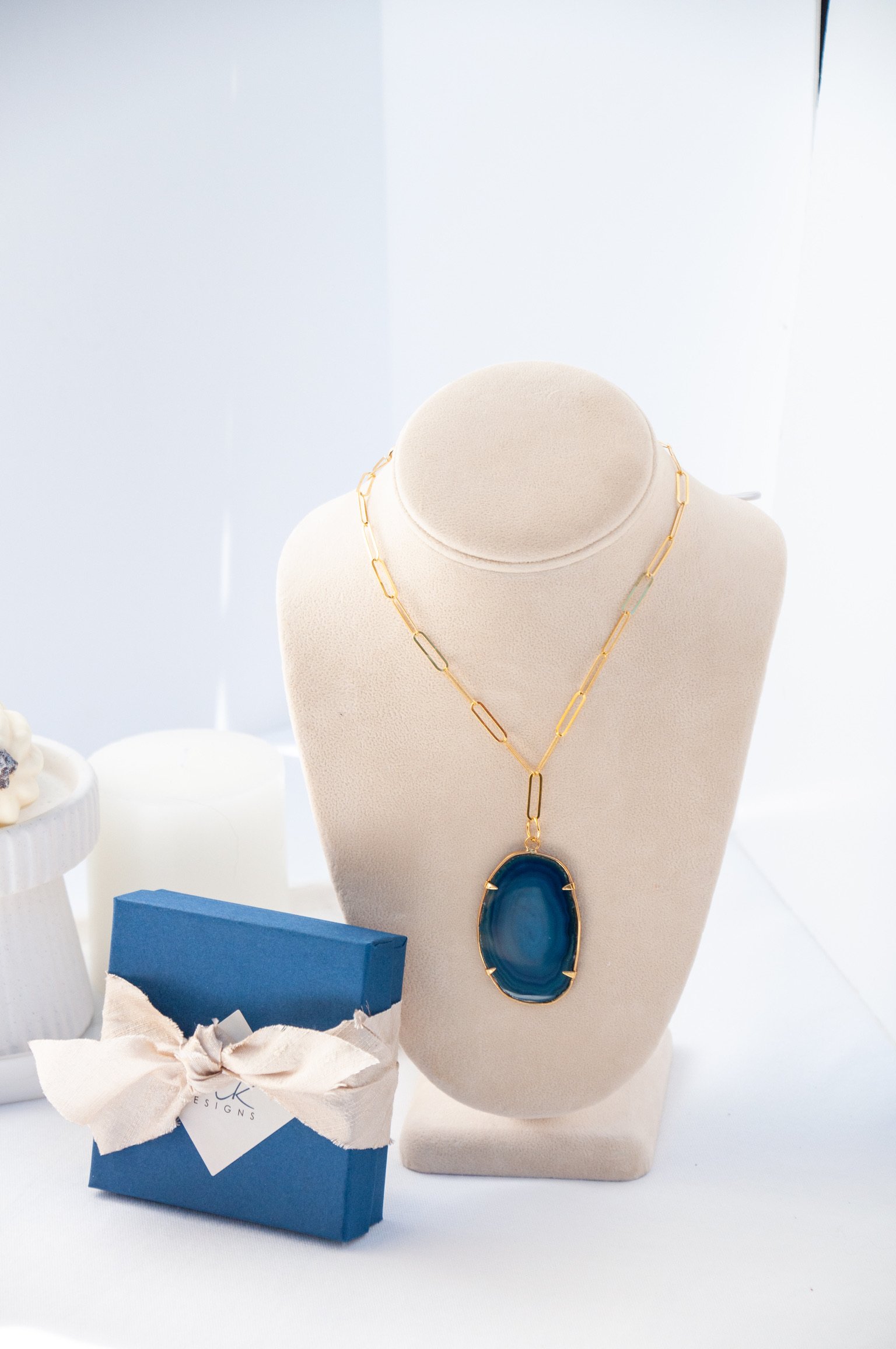 Blue Stone Necklace-MK Design