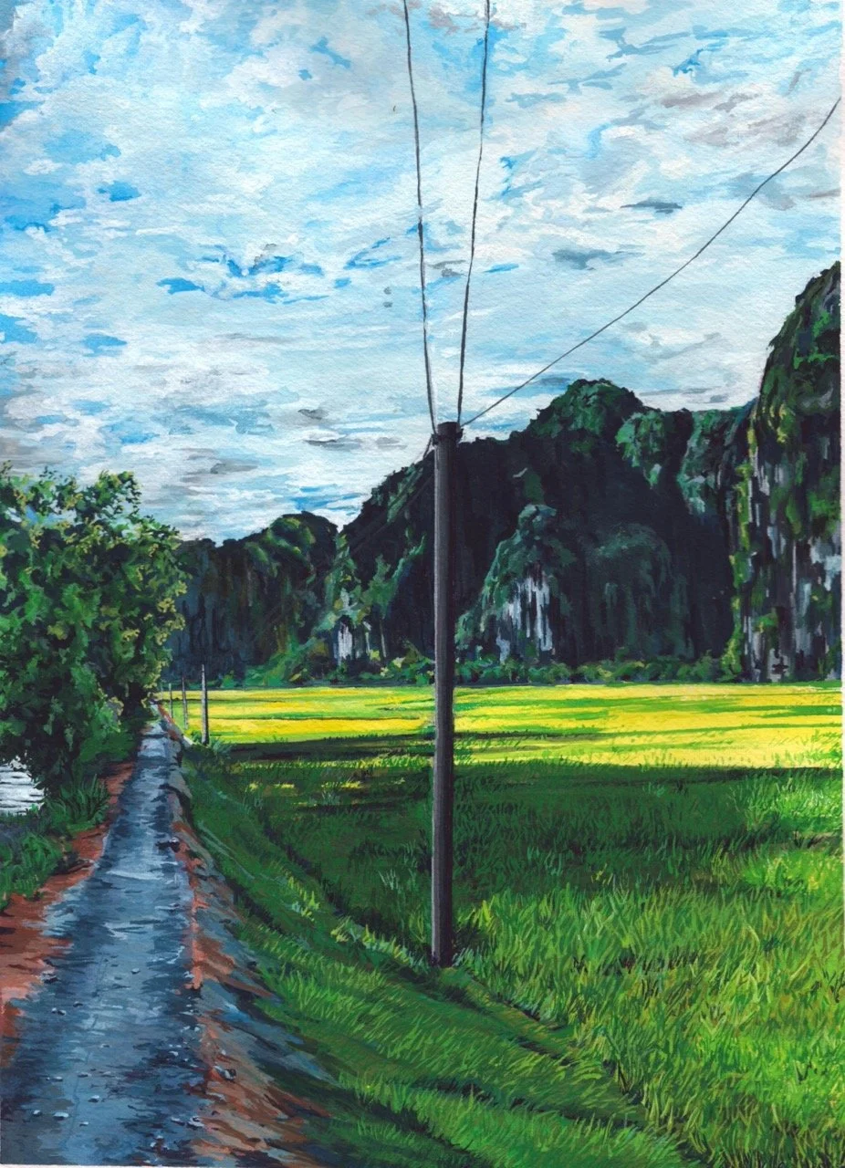 Ninh Binh, Vietnam
| Gouache on Watercolour Paper