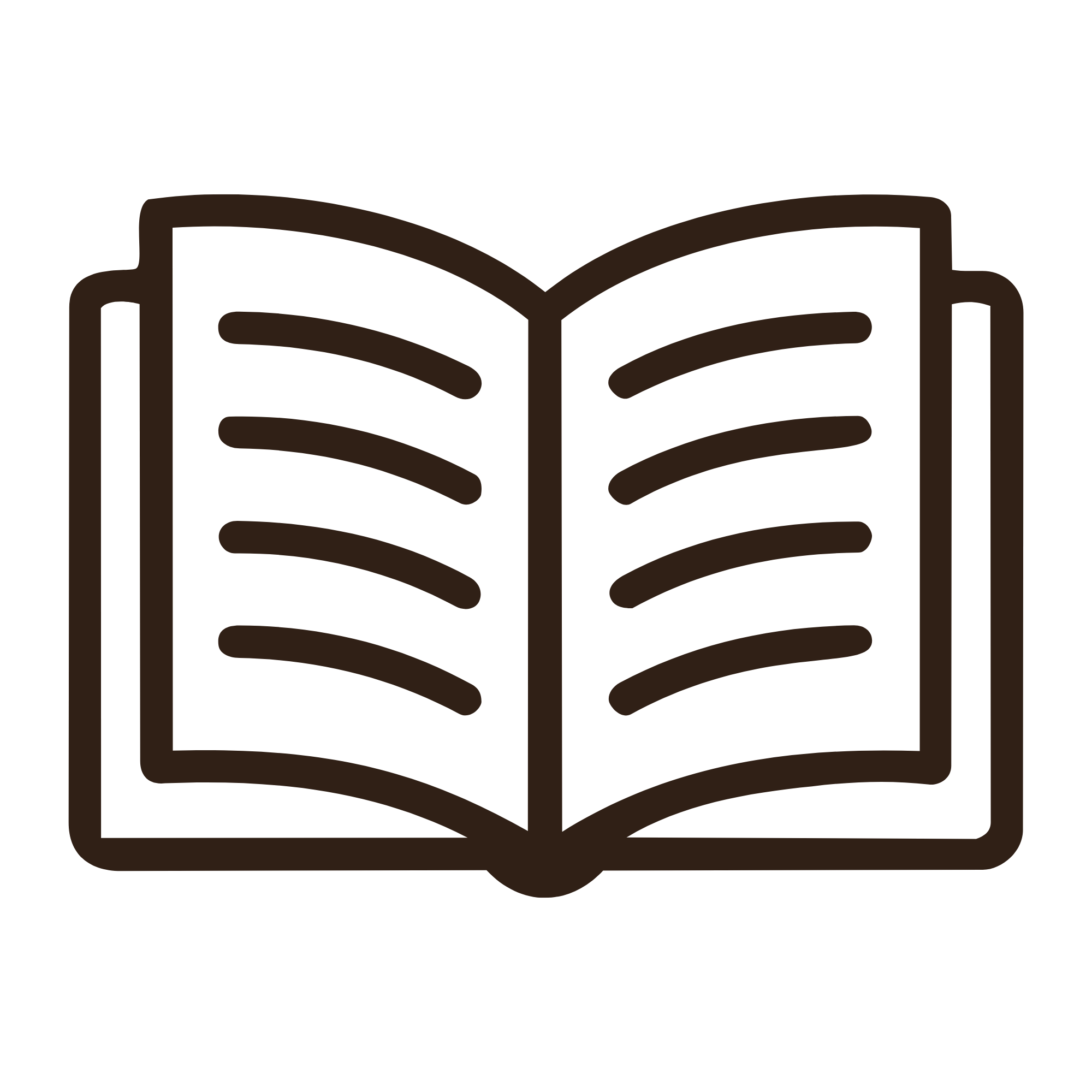 Outline of an open book.