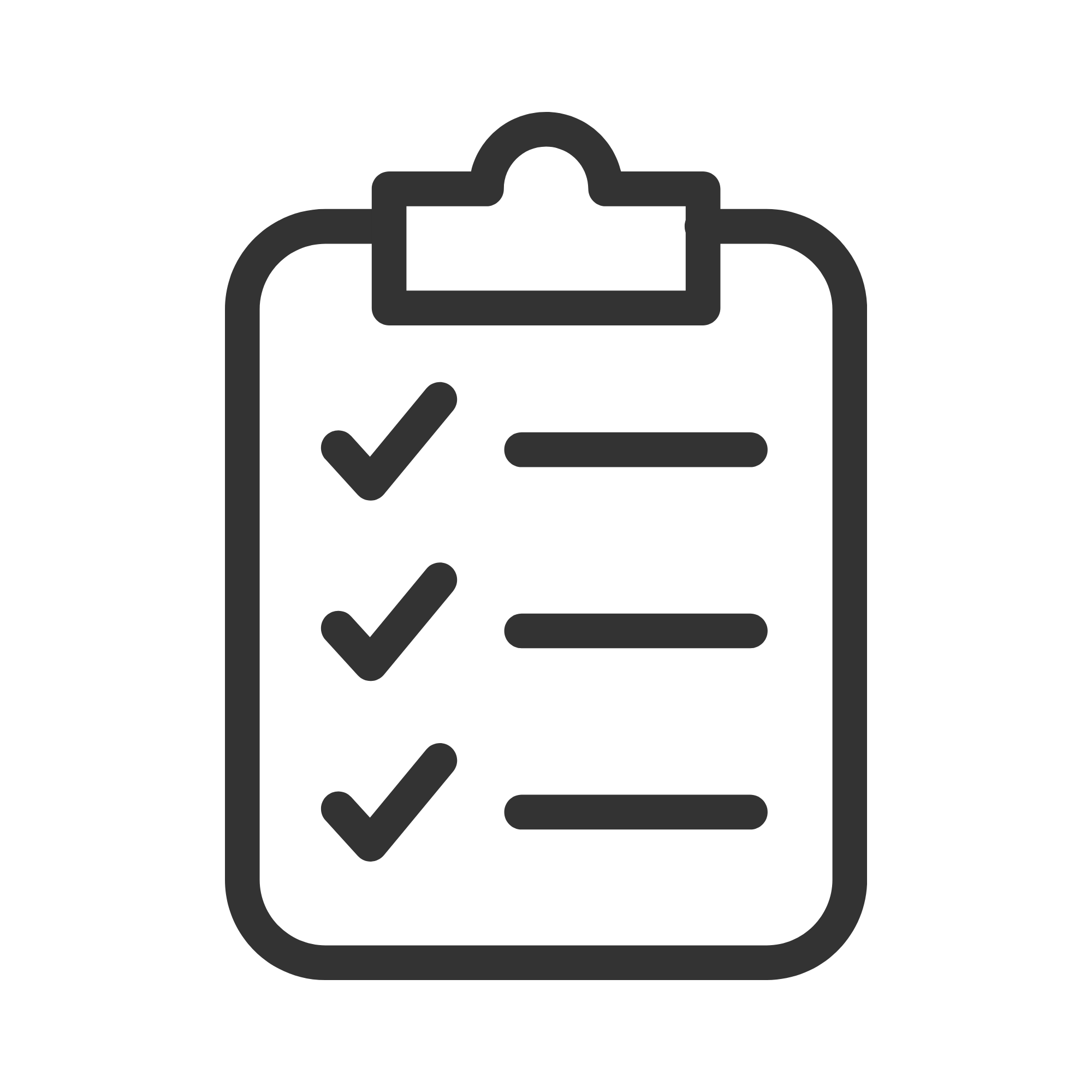 Line drawing a checklist.