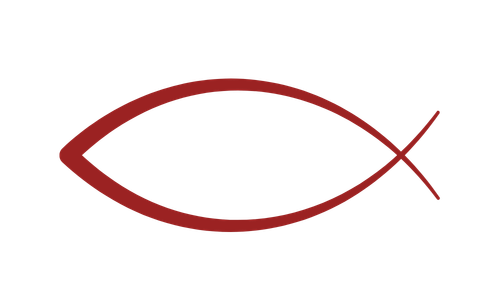 fish icon dark red