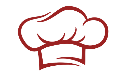 chef's hat icon dark red