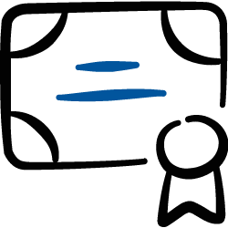 Illustration of four black wine bottles with blue labels, arranged in a square pattern.