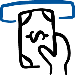 A digital illustration of a graduate cap and diploma with dollar signs, symbolizing education funding or financial achievement.