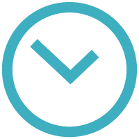 Reloj simple con fondo negro y borde azul