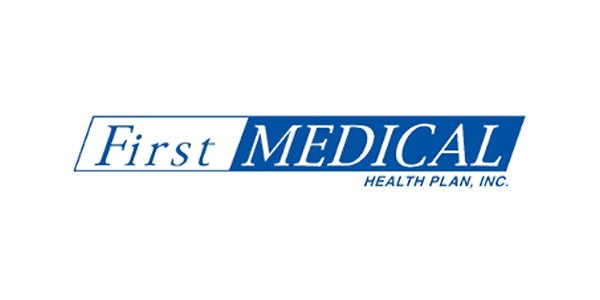 Logotipo de First Medical Health Plan, Inc. en colores azul y blanco.