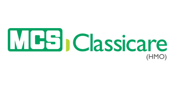 Logotipo de MCS Classiccare (HMO) en colores verde y blanco con letras destacadas.