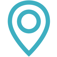 Icono de marcador de ubicación en color azul