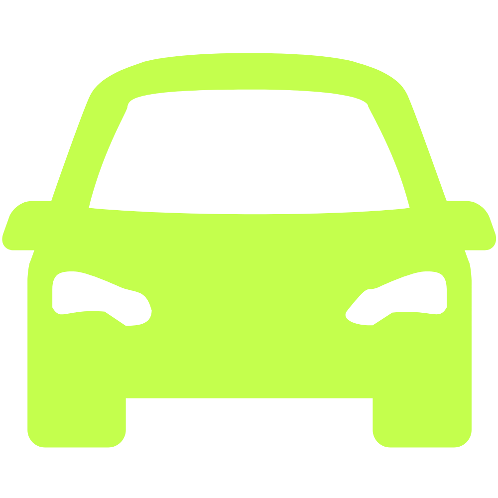 green icon representing a car