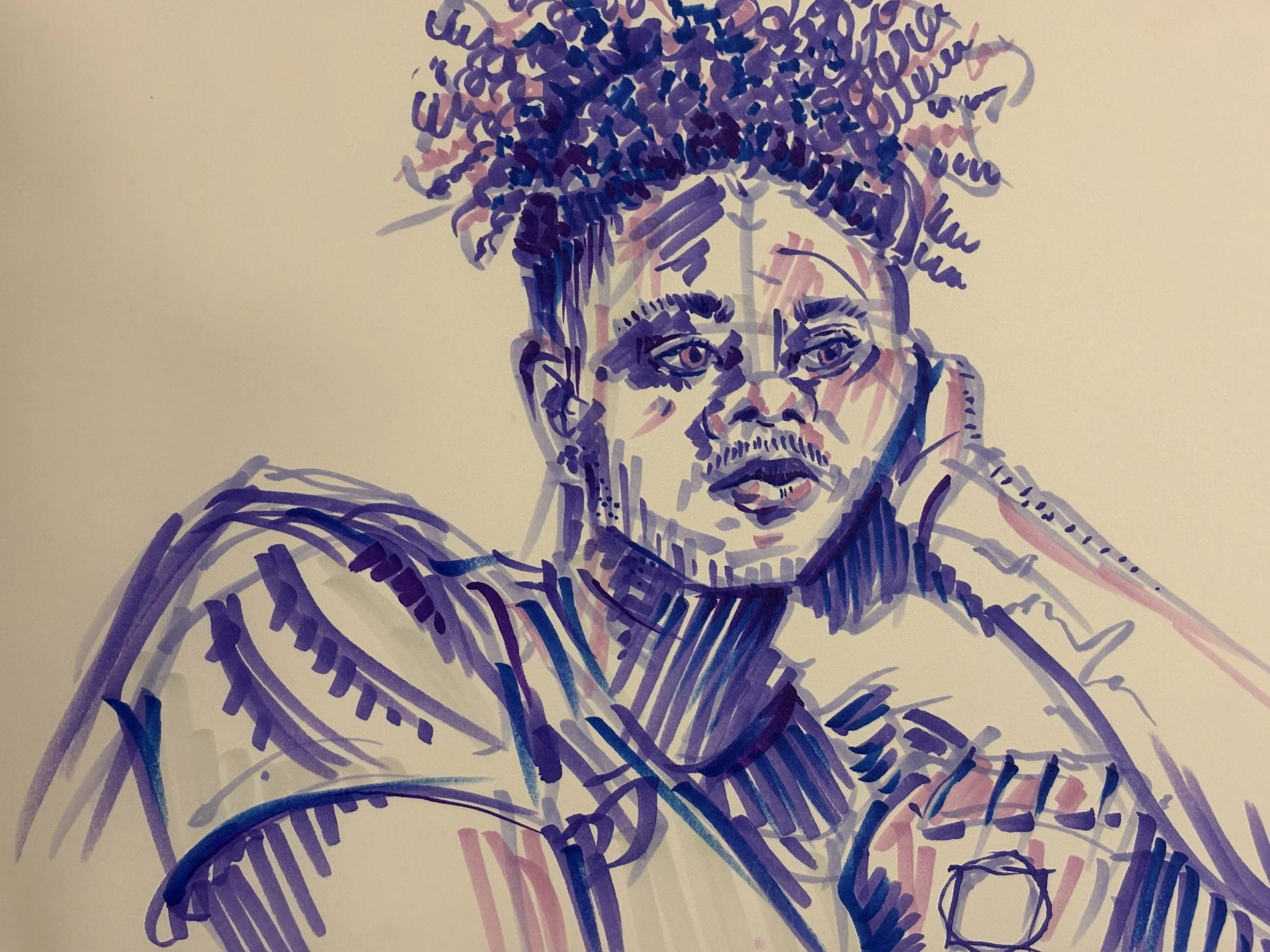 Commission Portrait - Marker on Paper