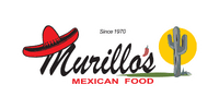 Murillo's Mexican Food logo with red, black, yellow, and white colors, featuring a stylized chili pepper and the text 'Murillo's'