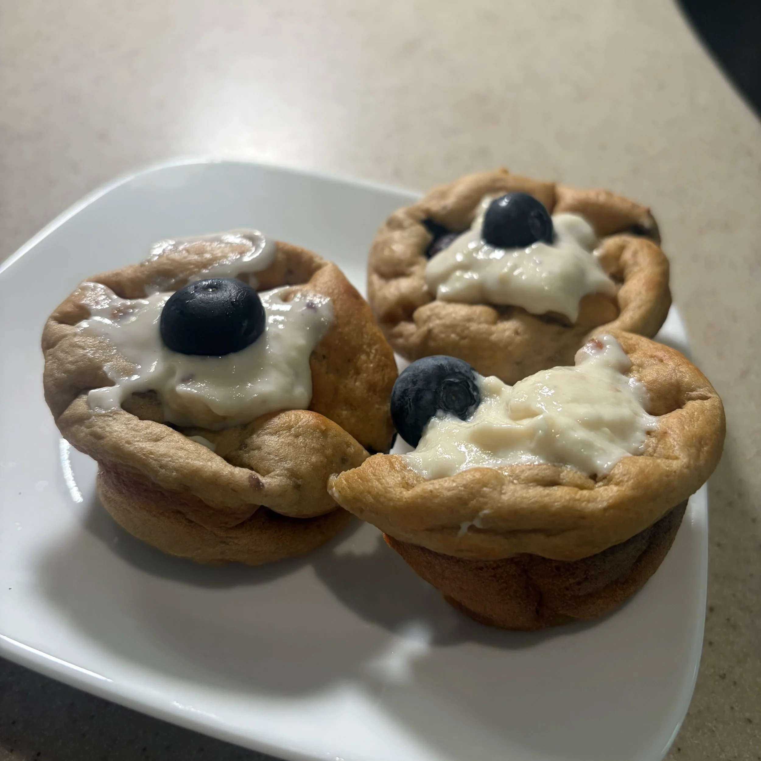Easy High-Protein Blueberry Banana Bread Muffins (64g Protein Batch)