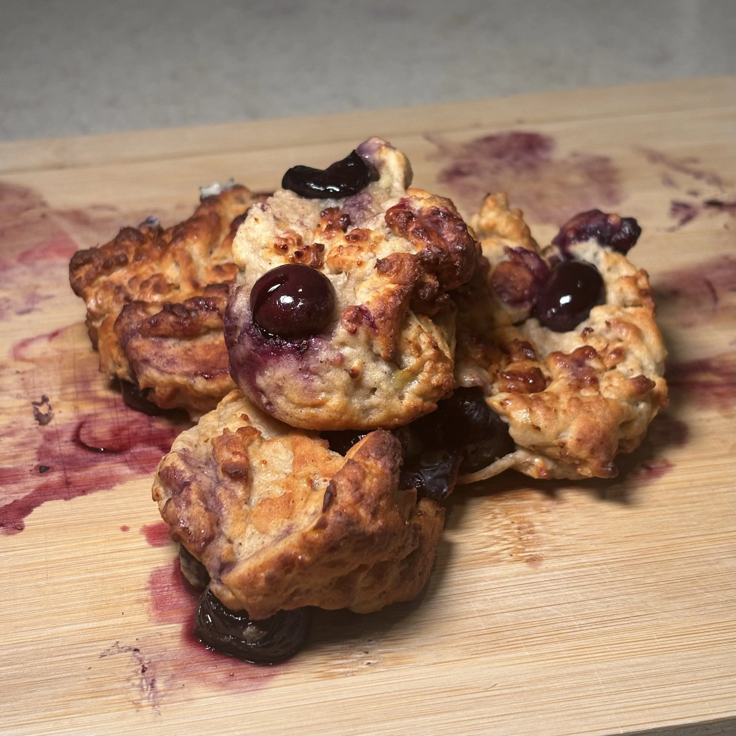 Easy Air Fryer Blueberry Banana Protein Balls (44g Protein Batch)